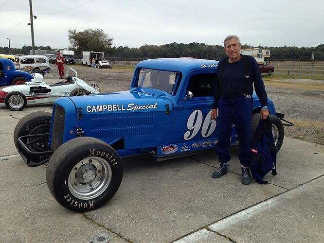 Veteran Floida driver Steve Campbell and his immaculate Ford Coupe....jpg
