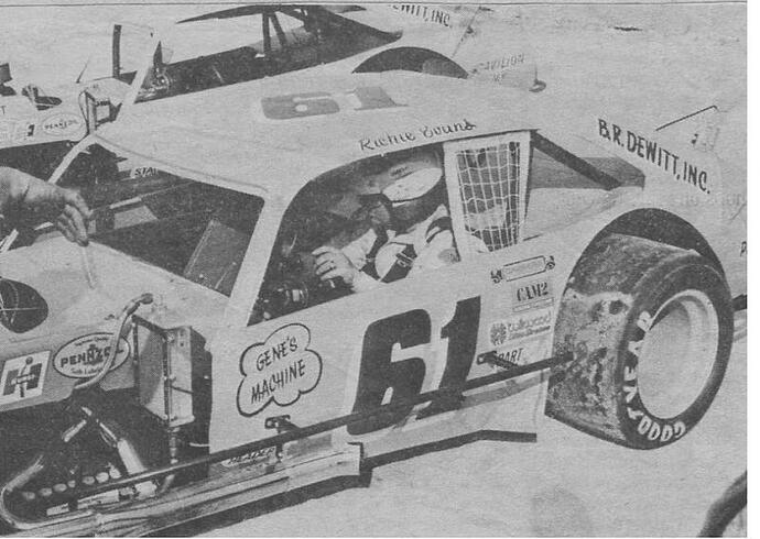 Richie Evans gets ready for hot laps at the 1980 World Series....jpg