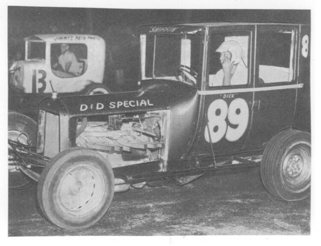 Dick Joyce in his Model T Sportsman in 1964... No idea who is in the number 13 (Charles Eby Photo).jpg