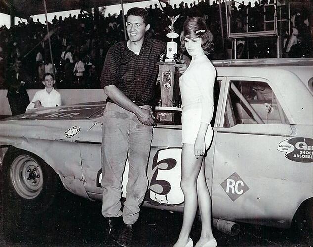 Richard Petty after winning the only NASCAR GN race to be held at the track in November 1962,,,.jpg