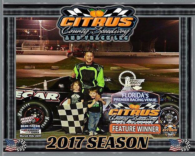 Citrus County Speedway AAron Williamson 2017 win.jpg