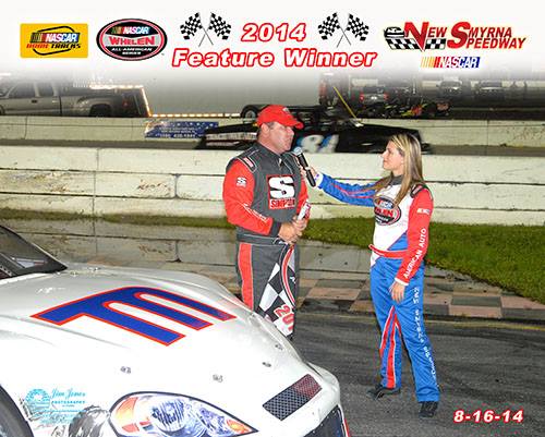 Pro LM feature winner Brad May is interviewed by Erin Wilcoxson....jpg