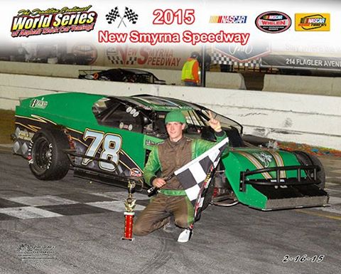 Travis Eddy won the Florida-IMCA Modified feature (Jim Jones Photo).jpg