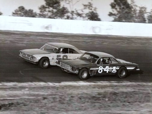 Bud Middaugh #84 races with Tom Pistone #59 - 1968.jpg