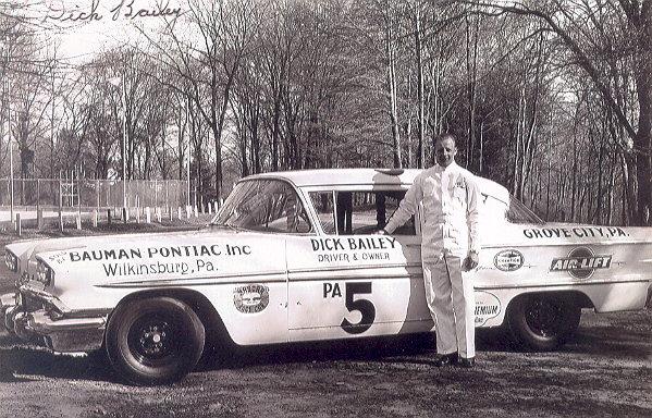 Western PA driver Dick Bailey with the 1958 Pontiac he brought to Daytona (Courtesy Walt Wimer).jpg