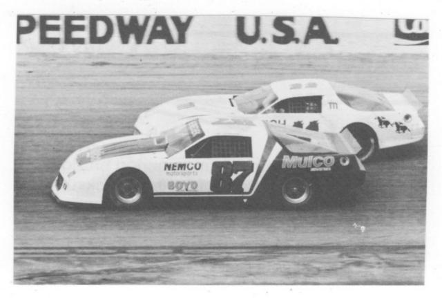 1988 Cracker 200 - Joe Nemecheck passes David Rogers on his way to a second place finish _Rick Battl.jpg